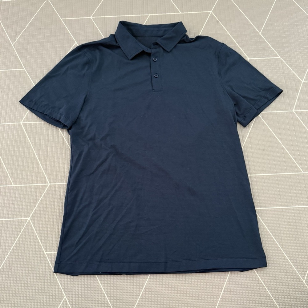 Lululemon Navy Blue Athletic Performance Athleisure Golf Polo Shirt - Men's M